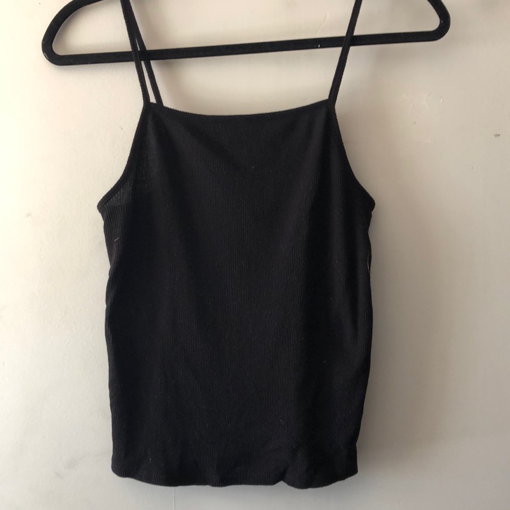 Straight Across Spaghetti Strap Crop Top